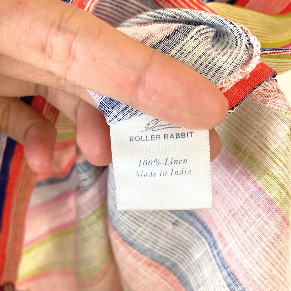 Roller Rabbit Kurta Raya Border in Bright Multicolor - Picture 6 of 7